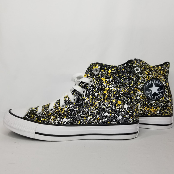 Converse  Unisex CTAS Splatter Paint Hi Tops Women Size 7 A00468F  NWT - Picture 2 of 10